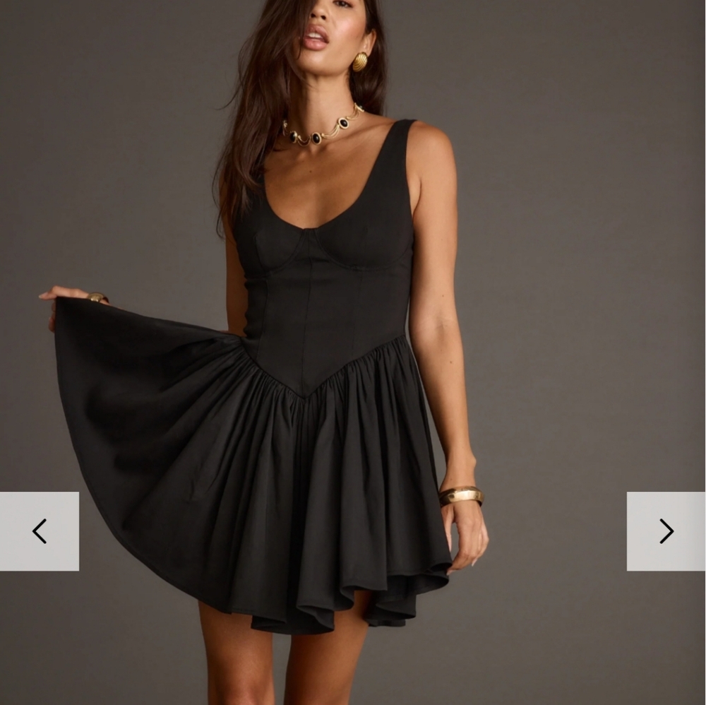 NWT -- Kit Black Drop Waist Mini Dress